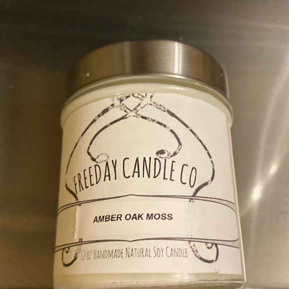 12oz Homemade Natural Soy Candle - Amber Oak Moss - Picture 1 of 7